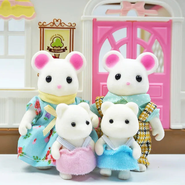Forest Animal 1/12 Dollhouse Furniture Bedroom Kitchen Bathroom Set Miniature Simulation Dolls Accessories DIY Toys Girls