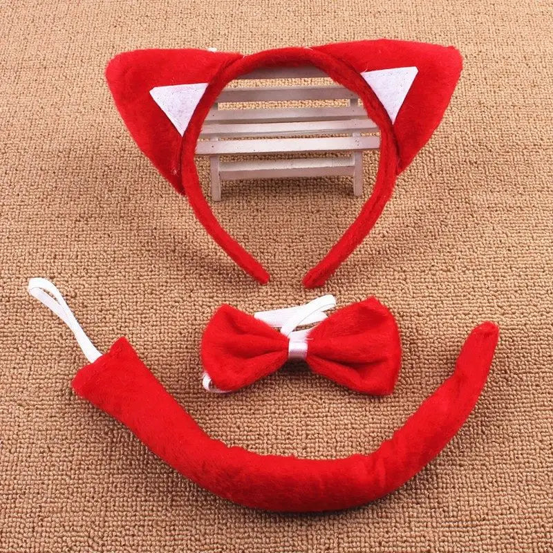 Anime Cute Animal Dress Cosplay Giraffe Frog Tiger Mouse Monkey Costumes Accessory Sweet Headwear Tail Bow Birthday Day Gifts