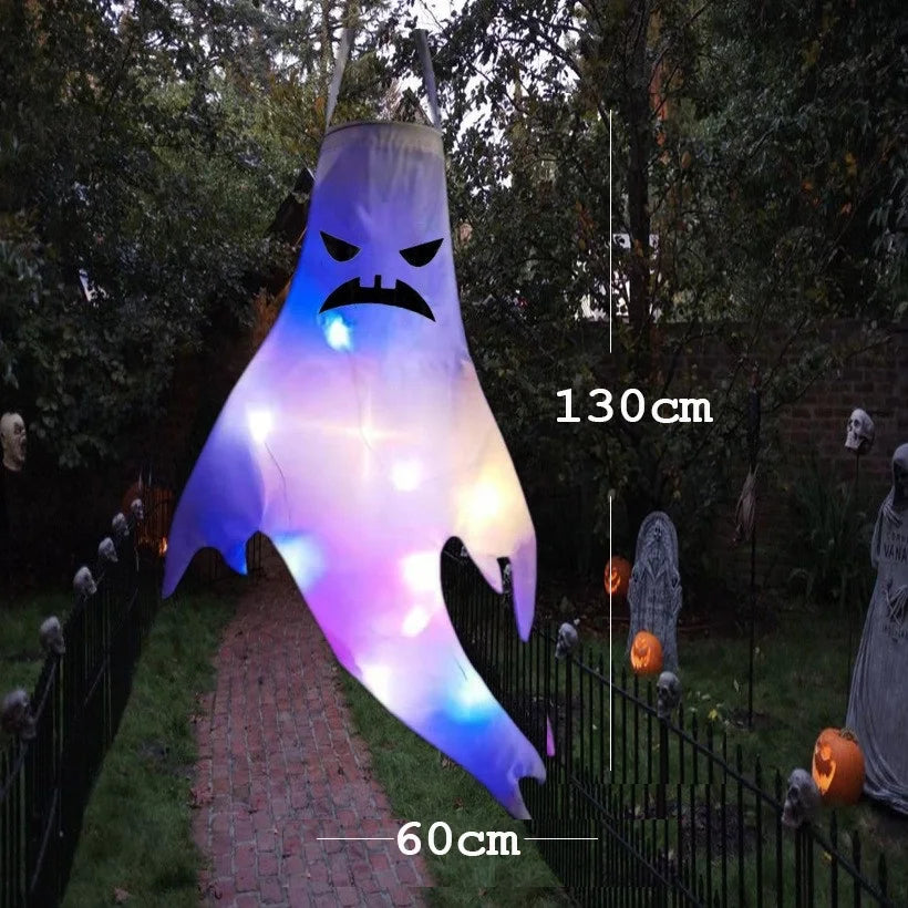 Hanging Ghost Halloween LED Luminous Ghost Children's Gift Scary Party Props Home Outdoor Courtyard Bar Hanging Decorations