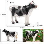 Oenux Farm Model Simulation Goose Duck Pig Hen Cow Horse Sheep Action Figures Poultry Animals Figurine Miniature Cute Kids Toy