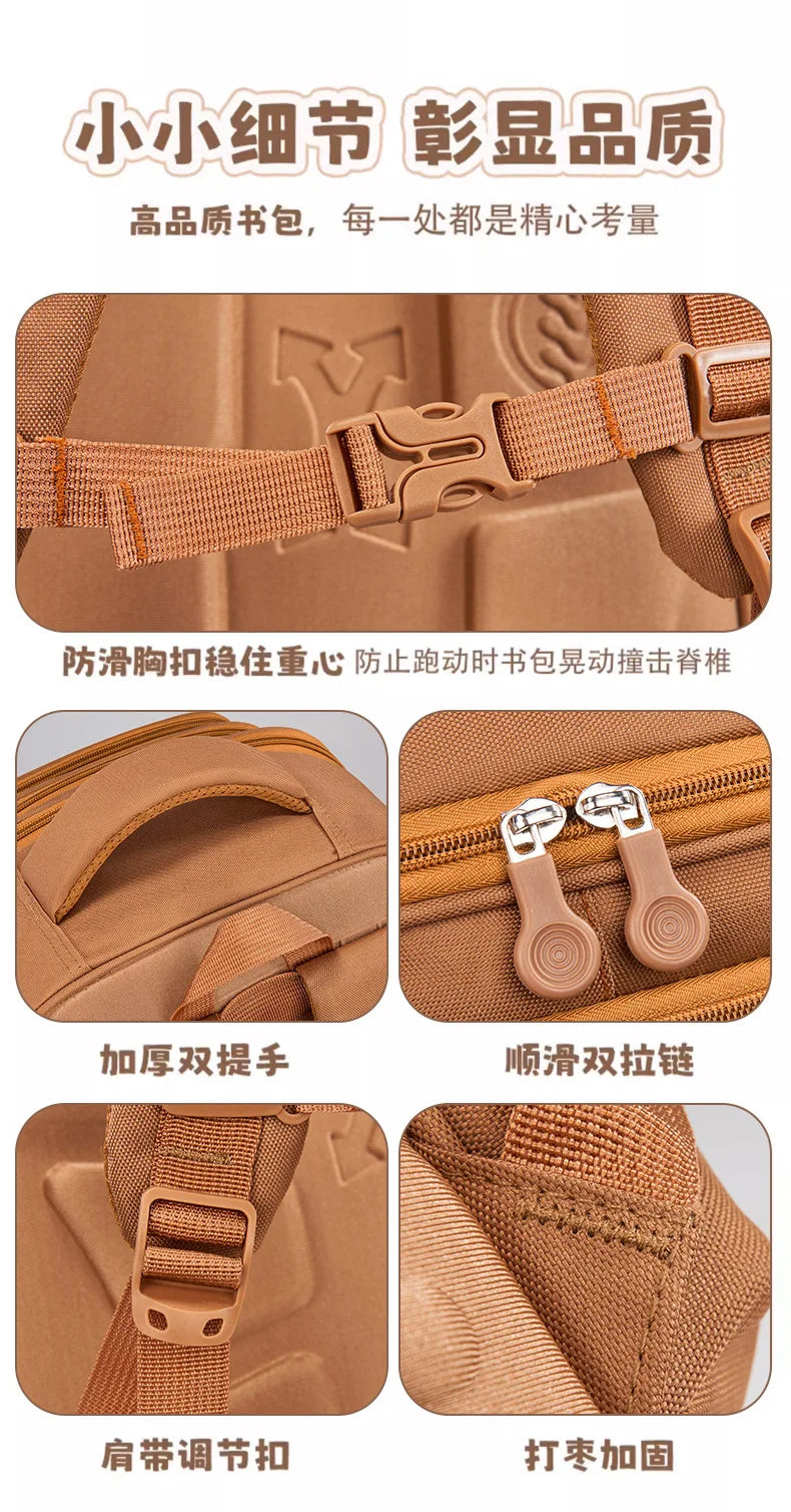 Capybara Children School Bags For Boys Girls Kids Alleviate Burden Protecting Spine Widen Straps School Backpack School Book Bag