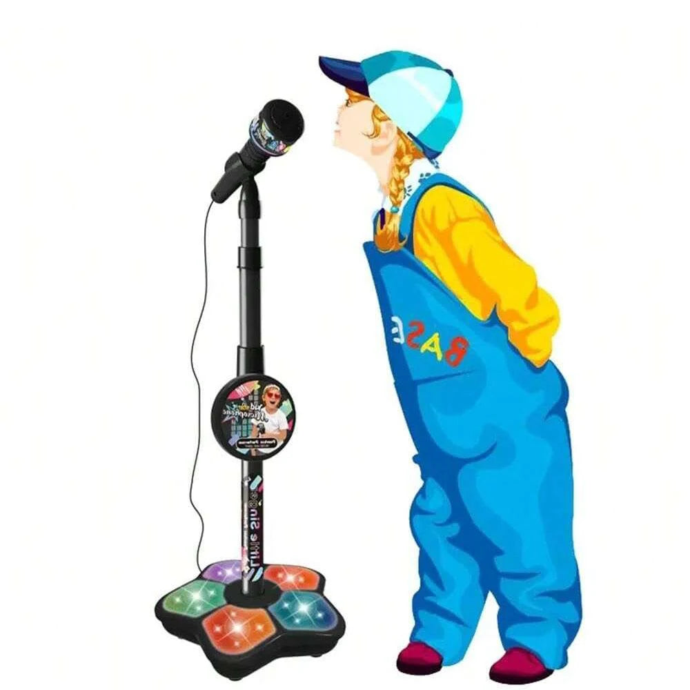 Kids Microphone Stand Toy Portable Karaoke Machine for Children