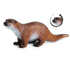 Oenux Realistic Wildlife Animal Model Beaver Badger Wolverine Anteater Pangolin Figurine  Simulation Cognitive Educational Displ