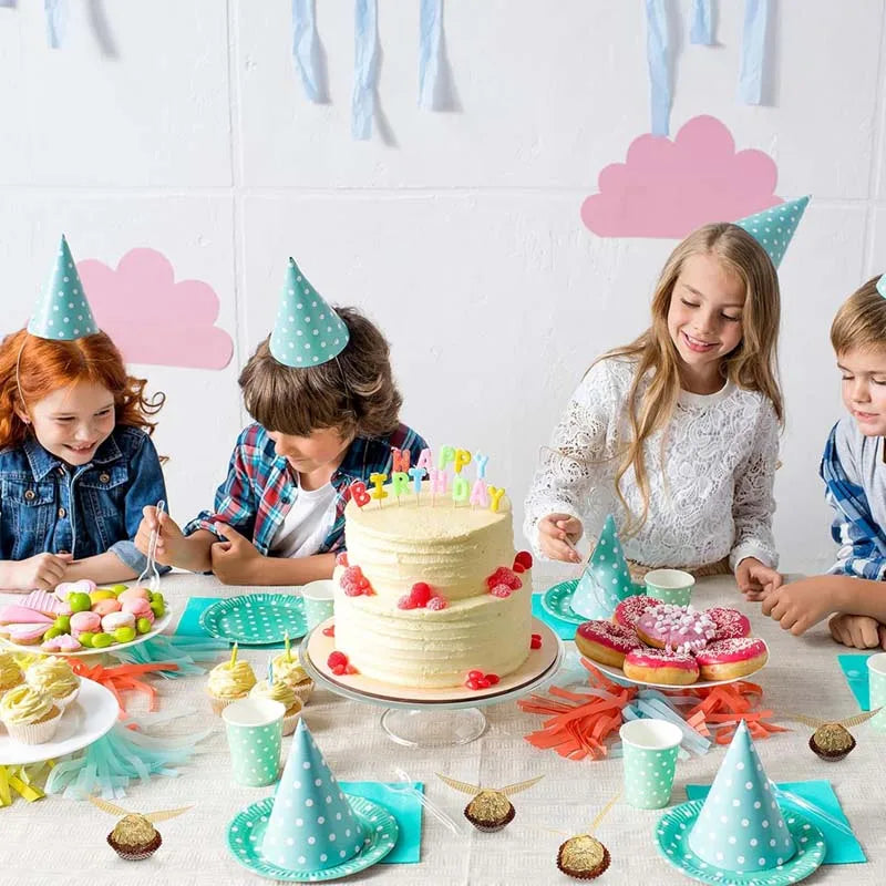 50Pcs Gold Wings Chocolate Cake Party Decoration Wizard Topper Hollowed Wing Cupcake Toppers Snitch Wedding Decor Candy