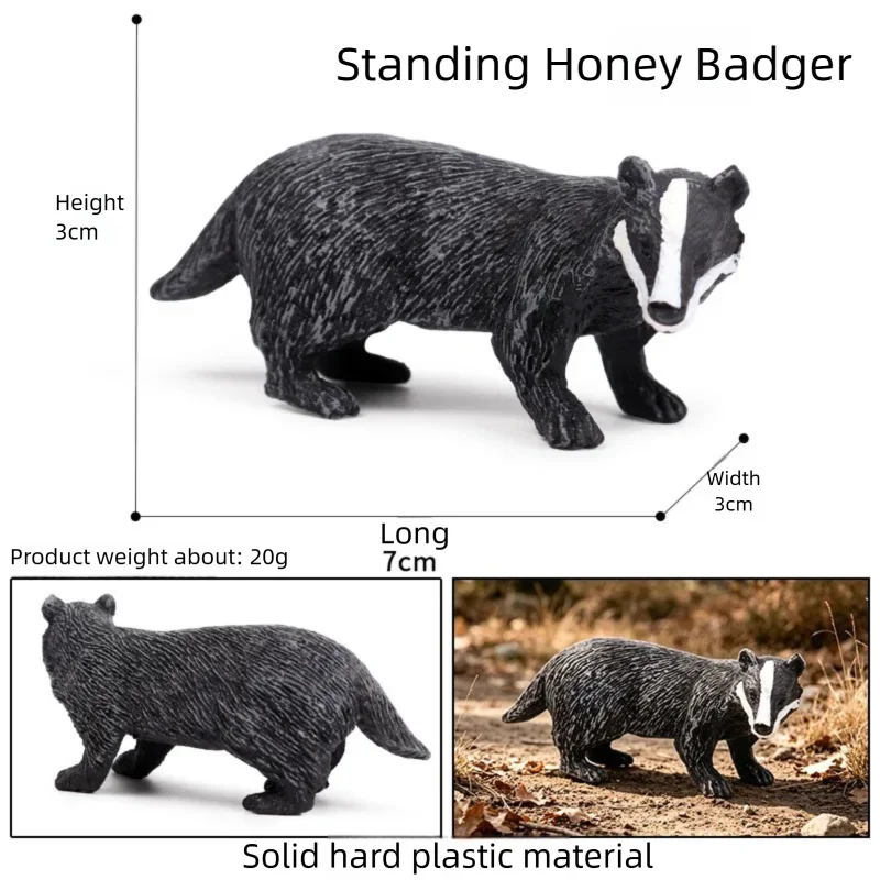 Oenux Realistic Wildlife Animal Model Beaver Badger Wolverine Anteater Pangolin Figurine  Simulation Cognitive Educational Displ