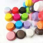 200/300/500pcs Mixed Color Baking Cups Cupcakes Muffin Liners Paper Cup Molds Greaseproof  Wrapper for Party Wedding Birthday