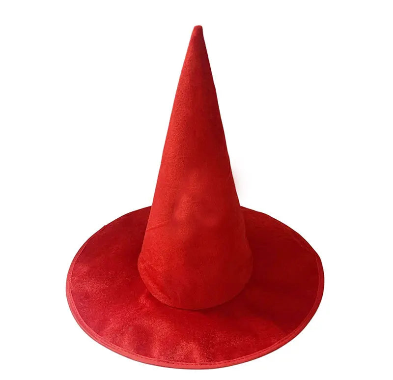 Halloween Witch Hat Flannel Wizard Costume Hat for Parties