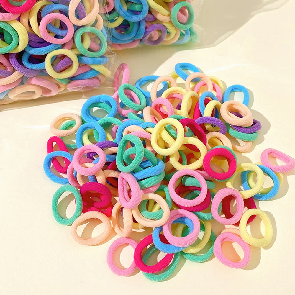 Sweet High-Elasticity Durable Hair Ties Gift Set for Girls - 100/400/800 Pack Cute Fashionable Hair Bands
