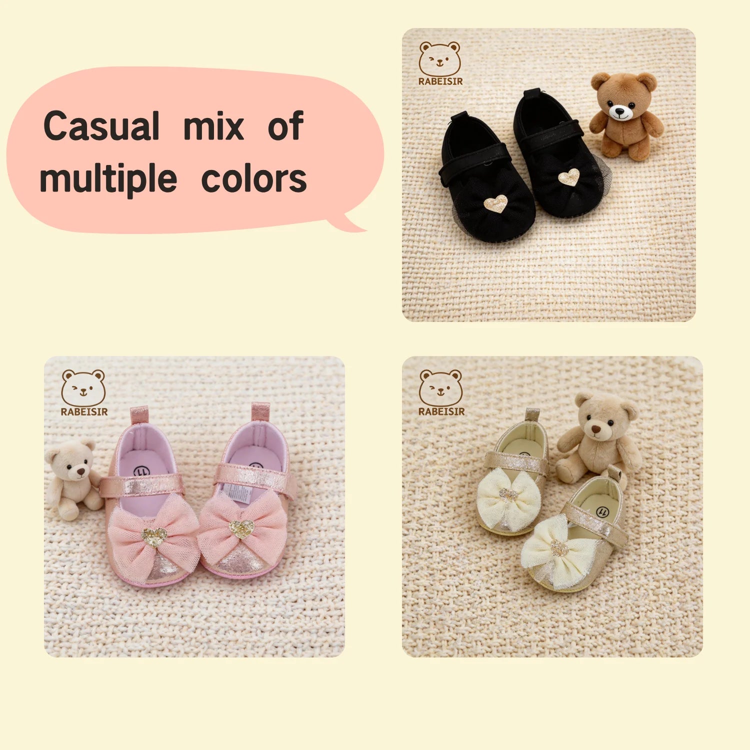 Baby First Step Shoes Breathable Non Slip Toddler Princess Lace