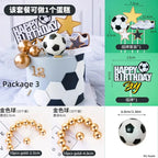 Football Boy Cake Topper Soccer Player Doll Decor for Birthday Party Sports Theme Childrens Celebration Supplies Cupcake Decor