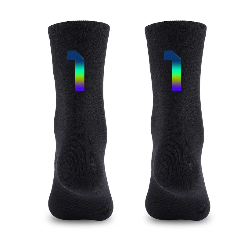 WEST BIKING Professional Cycling Breathable Socks Bicycle Racing Compression Socks Men Soccer Basketball Sports Reflective Socks