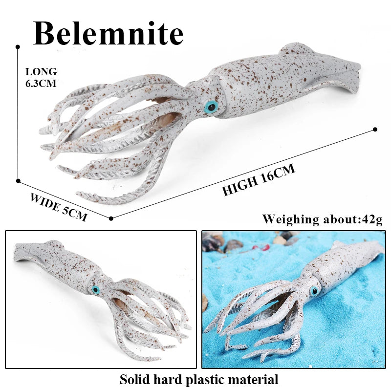 Oenux Marine Molluscs Model Simulation Squid Octopus Growth Cycle Action Figure Sealife Animals Education Collection Kids Toy