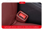 SEAMETAL Car Seatbelt Guard Seat Belt Holder EVA Buckle Protective Cover Upright Device Card Slot Bracket Car Accessories