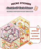 20Pcs 20in1 3D Cartoon Sticker Book | DIY Scenes Creative Gift for Kids, Portable Sticker Album for Birthday Christmas Crafts