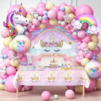 132PCS Rainbow Unicorn Balloon Arch Wreath Kit