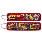 Japanese Anime Elf Monsters Keychain for Cars Backpack Key Holders Embroidery Keyrings Key Tag Jet Tag Accessories Gifts 1pcs