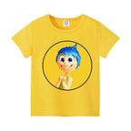 Inside Out 2 Joy Sadness Girls Boys Child T Shirt Clothes Tops Children's Clothing Summer Cute Short Sleeve Tee Kids Gift