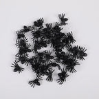 100/50pcs Realistic Spider Christmas Halloween Decoration Plastic Mini Spider Black Scary Spider Prank Haunted House Decorations
