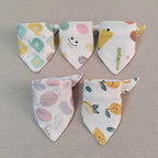 5pcs/lot Baby Bibs Triangle Double Cotton Bibs Cartoon Print Saliva Towel Baby Boys Girls Feeding Apron Cotton Bandana Bibs