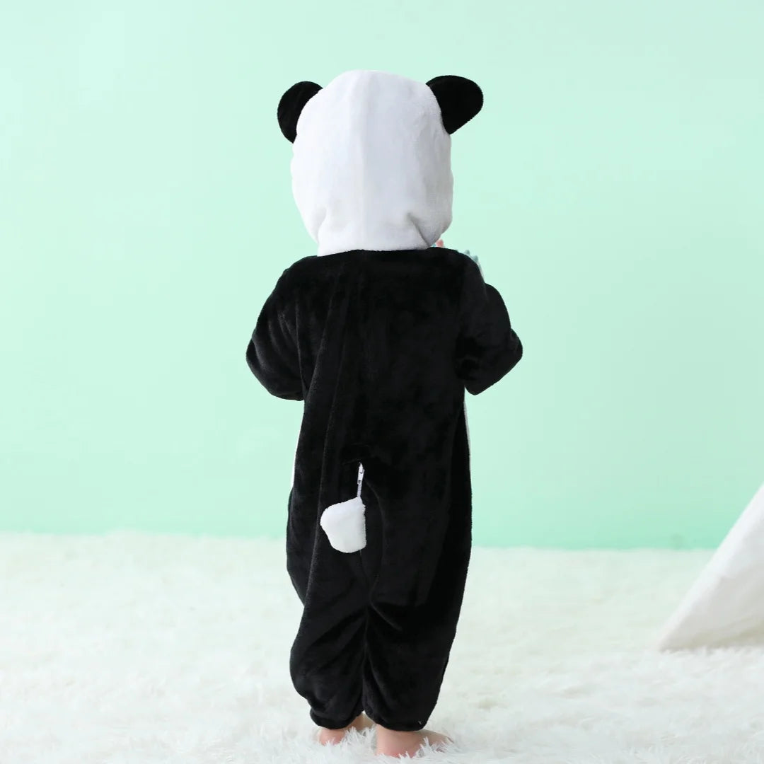 Baby Unisex Romper Newborn Panda Animal Cartoon Onesie Pajamas Anime Cosplay Costumes for Kids Boys Girls Christmas Halloween