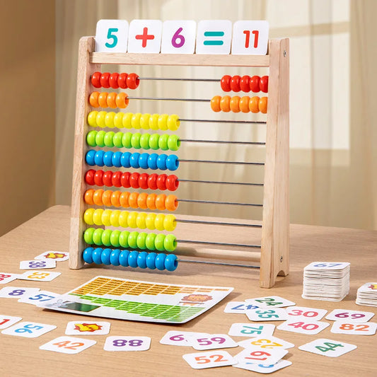Wooden Counting Abacus Montessori Math Learning Toy