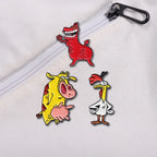 Cartoon Children Animated Brooch Enamel Pins Custom Anime Character Role Brooch Lapel Badge Funny Accessory Gifts for Friends