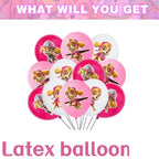 Pink Paw Patrol Skye Birthday Party Decorations Skye Foil Latex Balloons  Tableware Plate Backdrop For Kids Girls Party Supplies