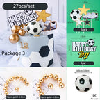 Football Boy Cake Topper Soccer Player Doll Decor for Birthday Party Sports Theme Childrens Celebration Supplies Cupcake Decor