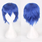 Men Women Synthetic Anime Cosplay Wigs Short Straight Hair Heat Resistance Multicolour Red White Pink Gray Brown