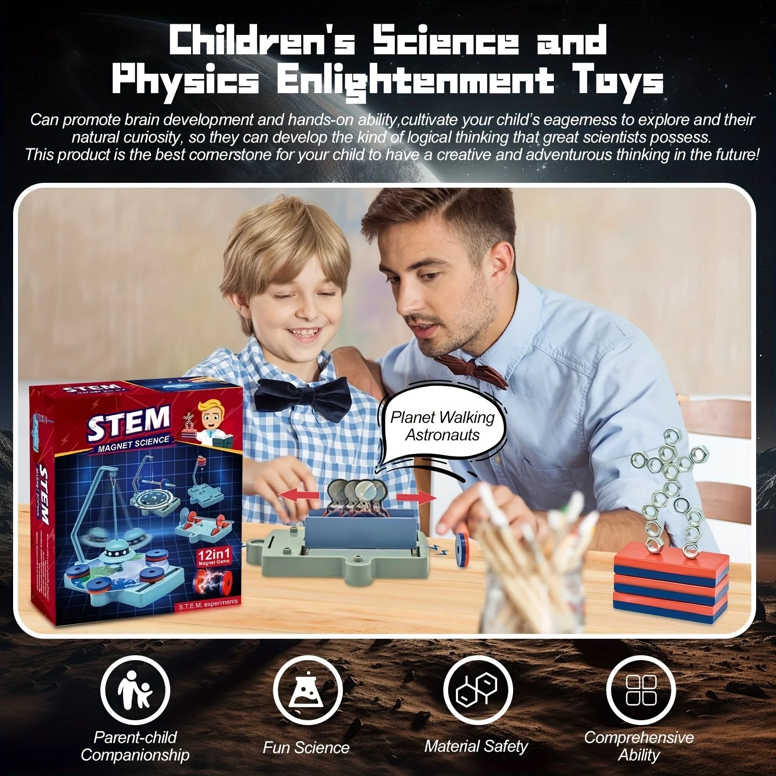 STEM Physics Kit 12-in-1 Magnetic Levitation Science Experiment Set