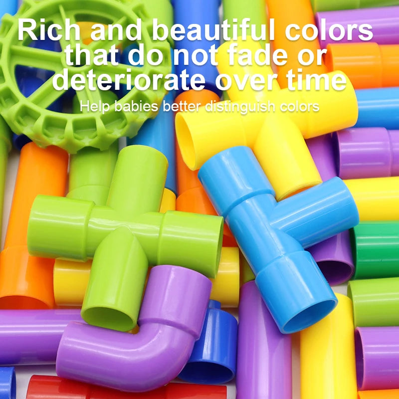 Pipeline Building Block Water Pipe Brain Toy for Kids