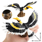 Oenux Garden Bird Figurines Snowy Owl Toucan Bucerotidae Animals Model PVC Action Figures Collection Toys For Kids Birthday Gift
