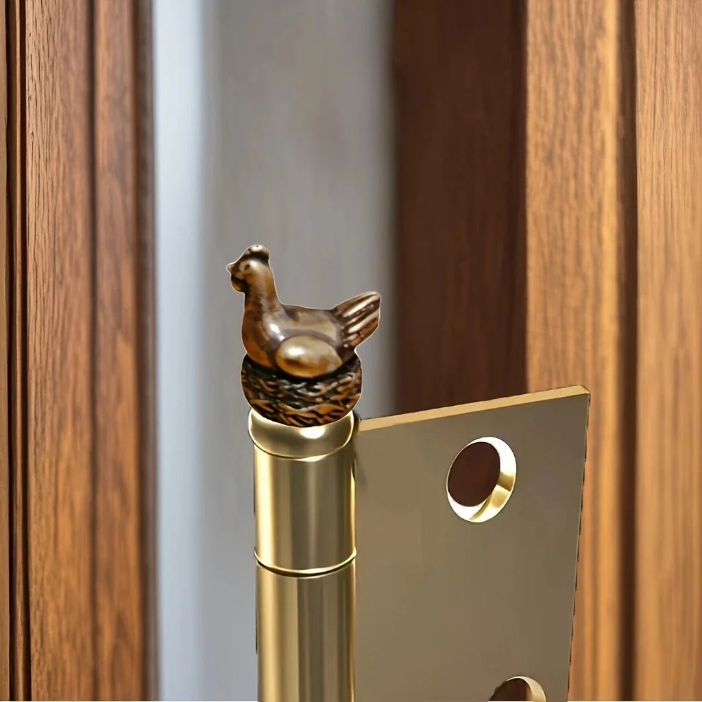 1Pc Festival Decorations Bronze Door Hinges Animal Designs As Well As Magnetic Cabinets And Decorative Statues for Home Offices