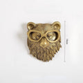 Antique Bronze Resin Animal Pendant Golden Deer Head Wall Storage Hook Up Background Wall Accessories Decorative Figurines