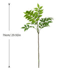 76-140cm Large Artificial Ficus Tree Branch Fake Lacquer Tree Plastic Banyan Plants Green Tall Palm Leaves For Home Garden Decor