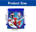 1/4/12Pc Cute Spider Nonwoven Loot Bag Drawstring Pockets Birthday Gift Bags for His Amazing Friends Party Supplies Spider Gifts