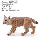 Realistic Simulated Forest Animal Lynx Model Solid Simulation Bobcat Wild Fox Model Action Figures Toys For Christmas Gifts