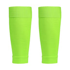 Loogdeel 1 Pair Football Socks Soccer Leg Brace Sleeves Breathable Sport Sock Adult Kids Shin Guards Calf Protection Leg Cover