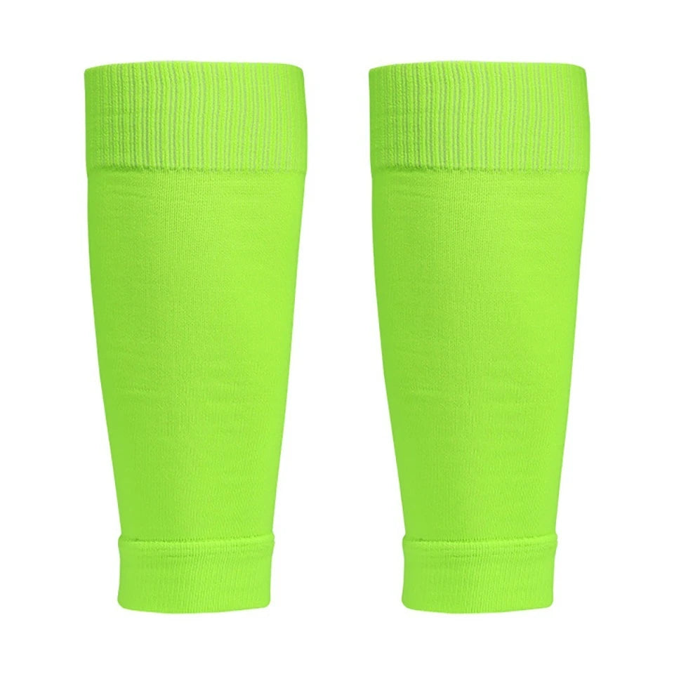 Loogdeel 1 Pair Football Socks Soccer Leg Brace Sleeves Breathable Sport Sock Adult Kids Shin Guards Calf Protection Leg Cover