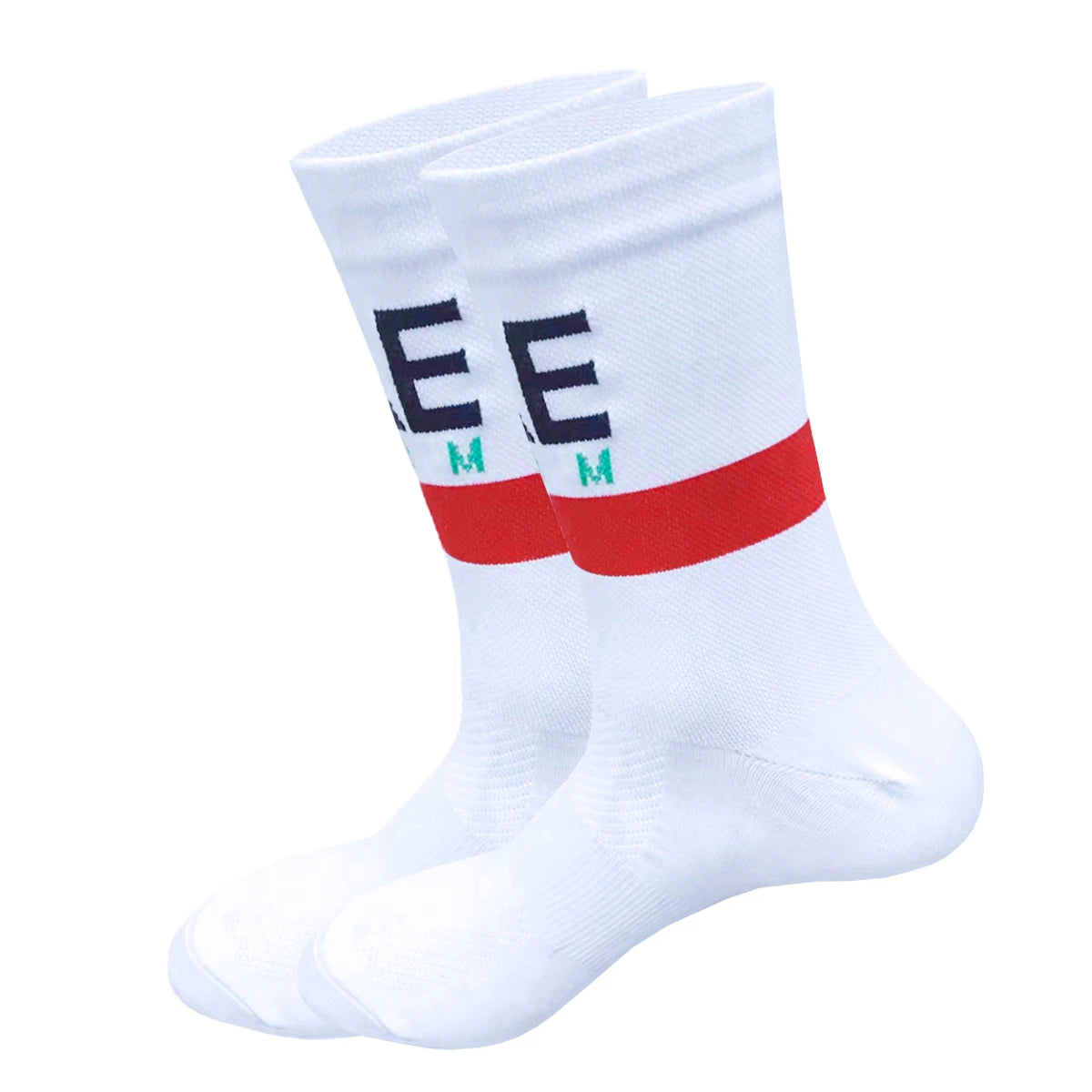 New UAE Cycling Socks rTeam Bike Nurse Compression Road Bike Running Mtb Knee-high White Sports Running Football Socks