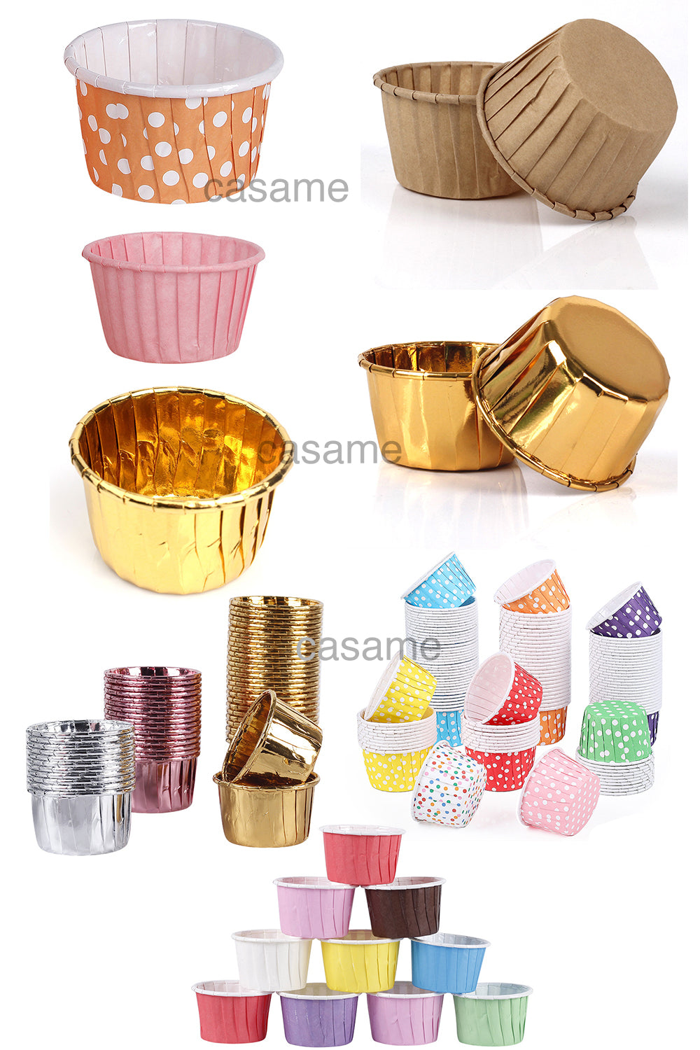 50 pcs Small Mini Pack Muffins Cup Paper Cupcake Wrappers Baking Cups Cases Muffin Boxes DIY Cake Tools Kitchen Baking Supplies