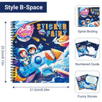 1/2PCS CutteeyFyry Sticker Book By Number Unicorn Stickers Paint Book For Kids Paint by Number Sticker Book Keep Kids Busy