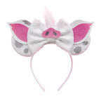 2025 New Style Mickey Minnie Ear Headband Sequin Bows Girl Adult Kids Halloween Party Cosplay Hair Accessories Princess Hairband