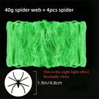 Halloween Glow in The Dark Spider Web, Halloween Decorations, Stretch Fake Spider Webs for Outdoor Indoor Courtyard Creepy Decor