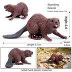 Oenux Realistic Wildlife Animal Model Beaver Badger Wolverine Anteater Pangolin Figurine  Simulation Cognitive Educational Displ