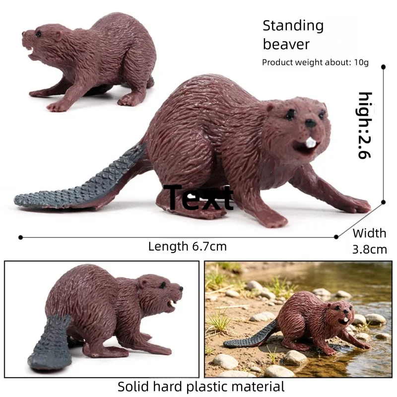 Oenux Realistic Wildlife Animal Model Beaver Badger Wolverine Anteater Pangolin Figurine  Simulation Cognitive Educational Displ