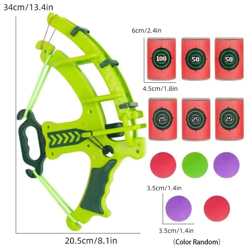 Slingshot Target Sticky Ball Dartboard Bow Arrow Set Montessori Educational Toy Throw Sport Outdoor Fidget Game