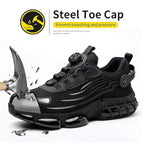 Indestructible Steel Toe Work Shoes for Men Women Rotating Button Safety Shoes Lightweight Construction Work Safety Shoes