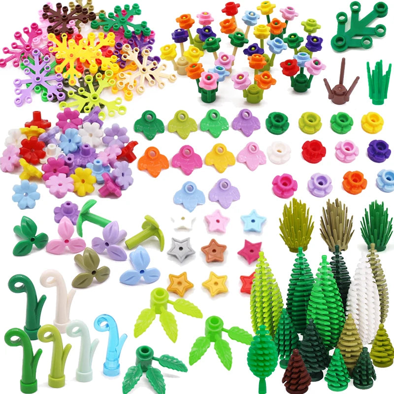 City Plant Building Blocks Accessories for DIY Brick Creations