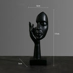 Nordic Resin Abstract Statue Desktop Ornaments Sculpture Figurines Face Character Light Luxury Art Crafts Office Home Decor